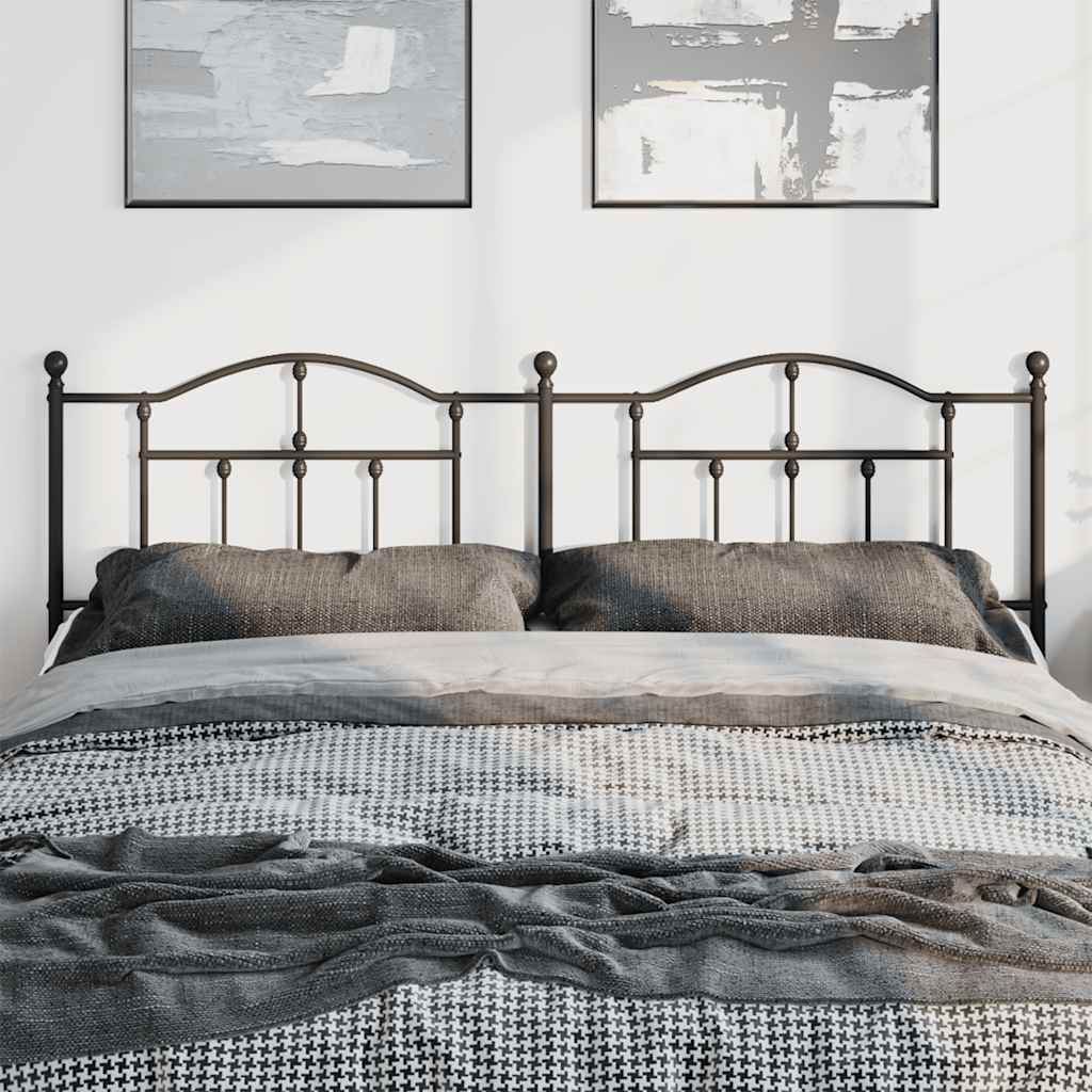 Headboard | Black | Powder-Coated Steel | Double |  Classy Style