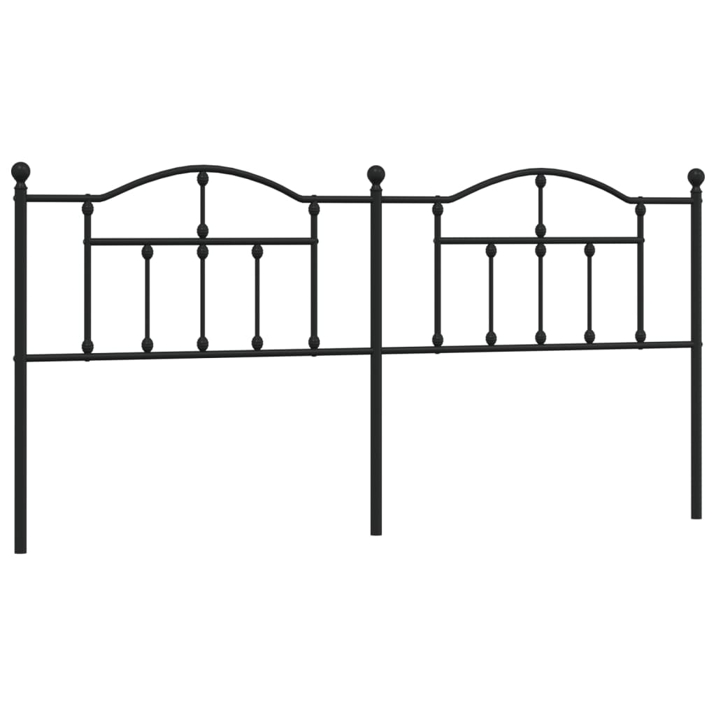 Headboard | Black | Steel | Double | Durable | Headboard | Rectangular