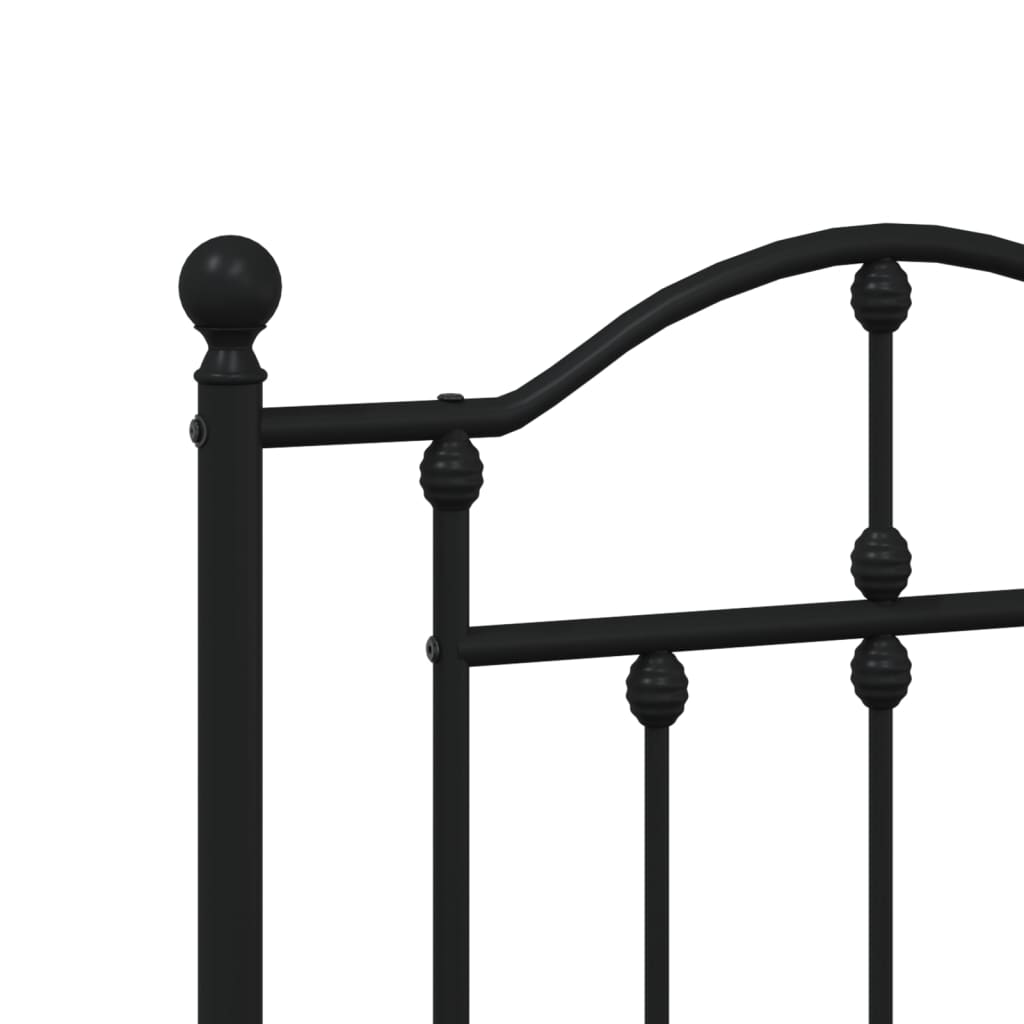 Headboard | Black | Steel | Double | Durable | Headboard | Rectangular