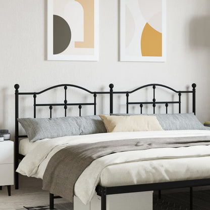 Headboard | Black | Steel | Double | Durable | Headboard | Rectangular