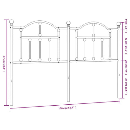 Metal Replace Headboard White 150 cm