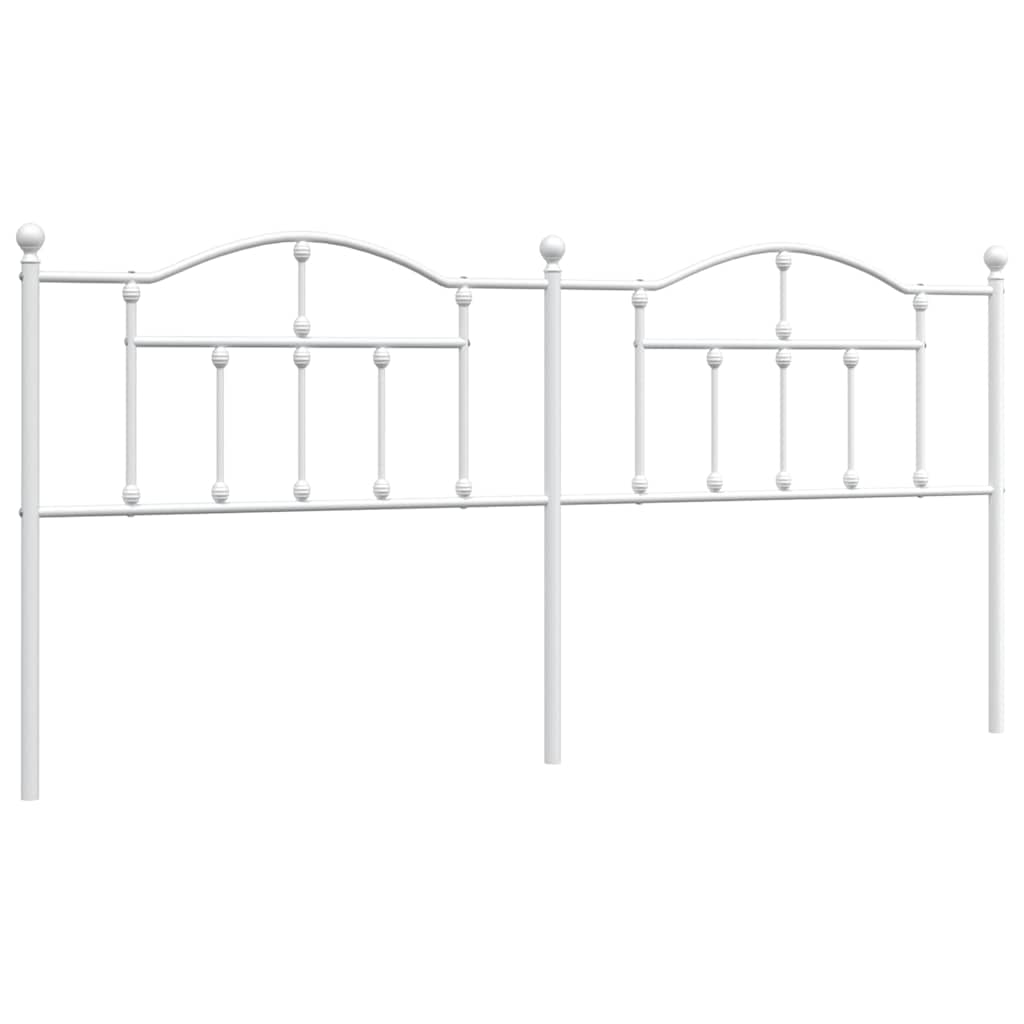 Headboard | White | Steel | Double | Durable | Headboard | Rectangular