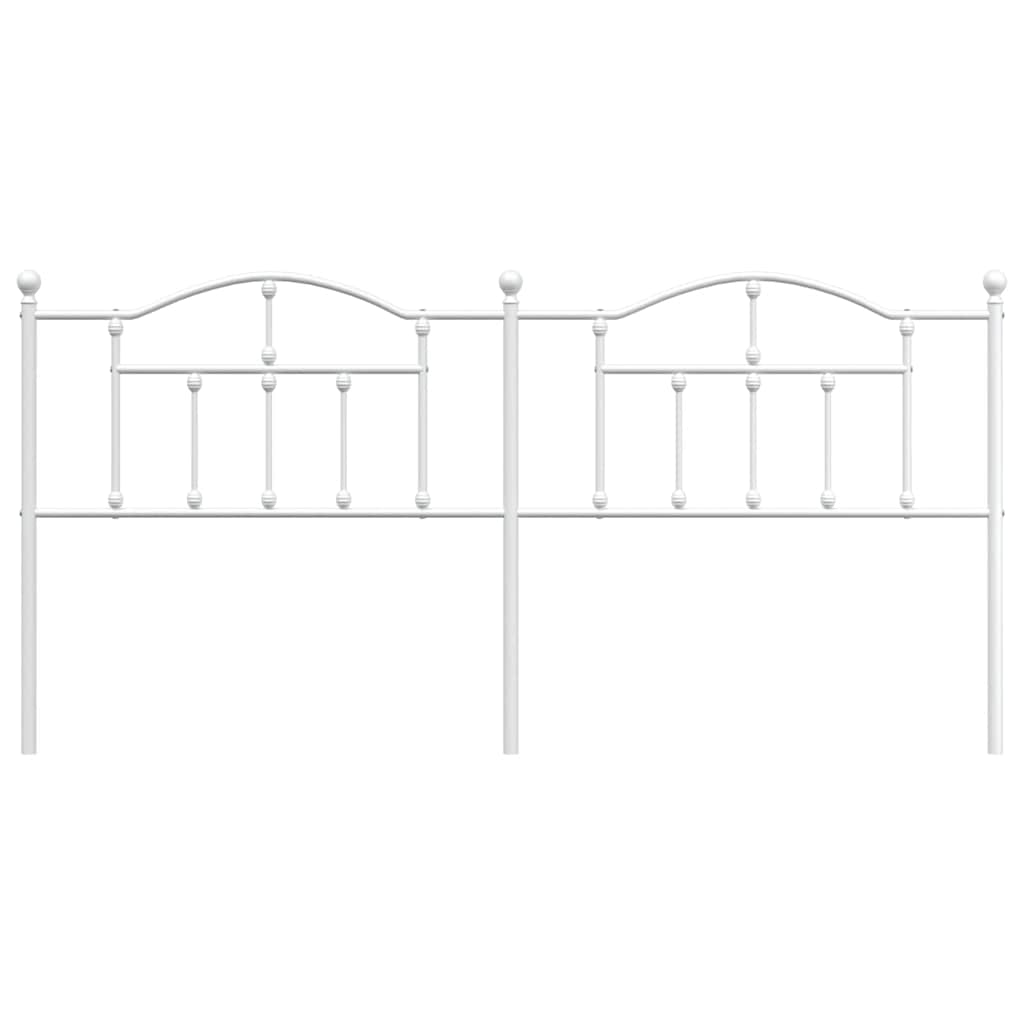 Headboard | White | Steel | Double | Durable | Headboard | Rectangular