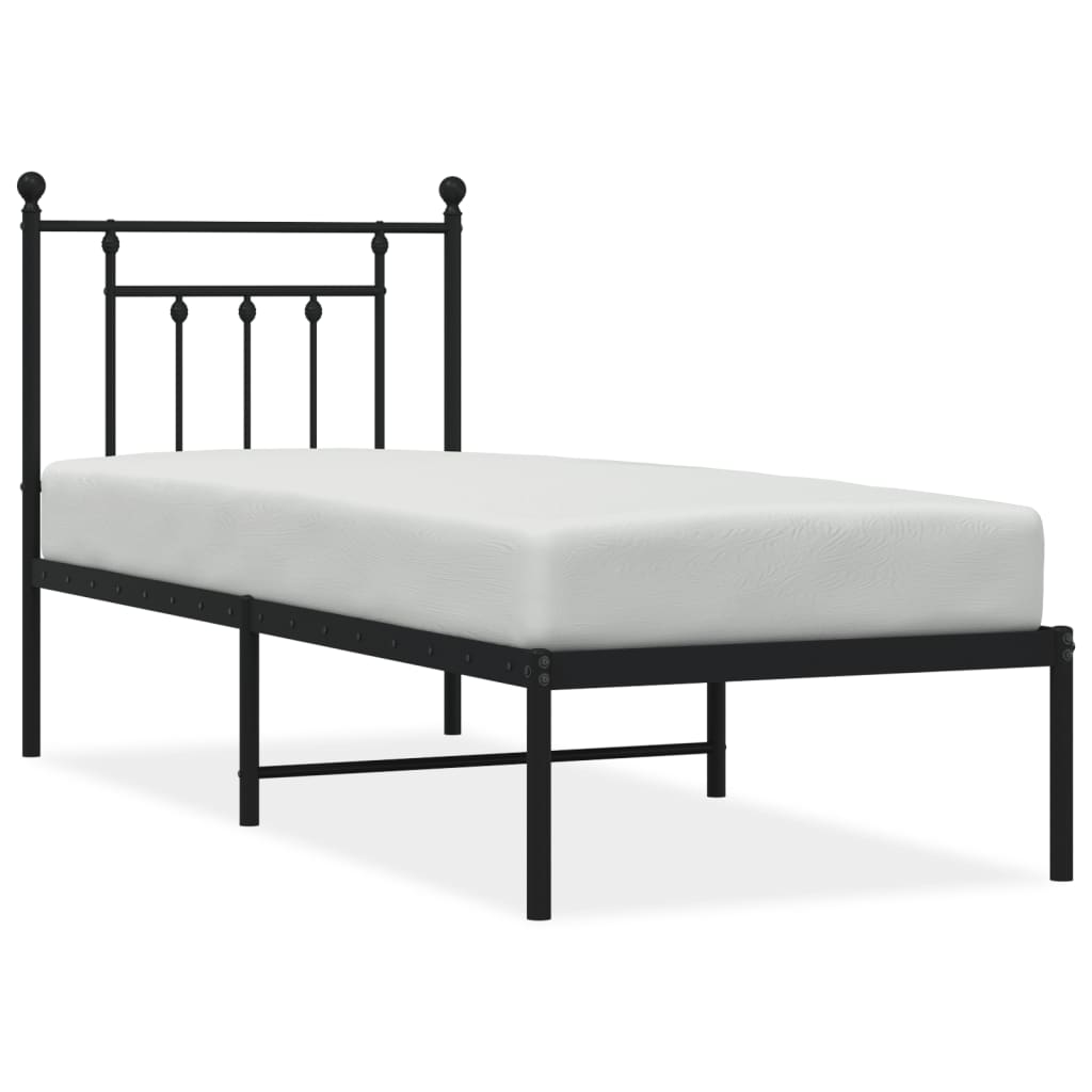 Bed Frame | Black | Powder-Coated Steel | Small Single | Bed Frame