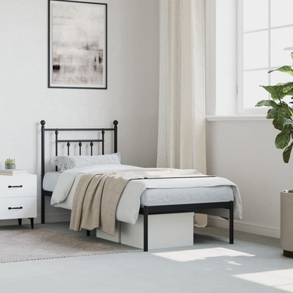 Bed Frame | Black | Powder-Coated Steel | Small Single | Bed Frame