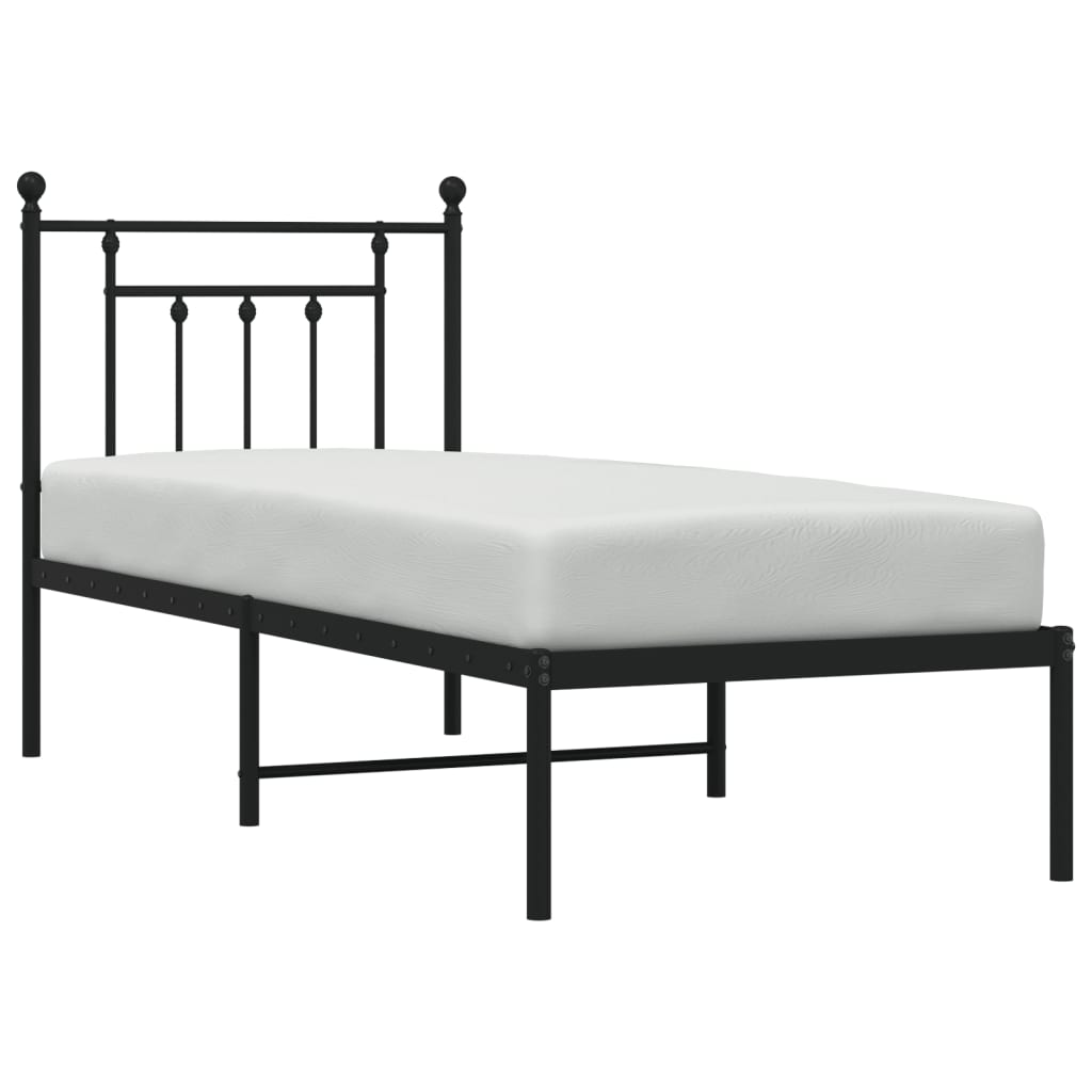 Bed Frame | Black | Powder-Coated Steel | Small Single | Bed Frame