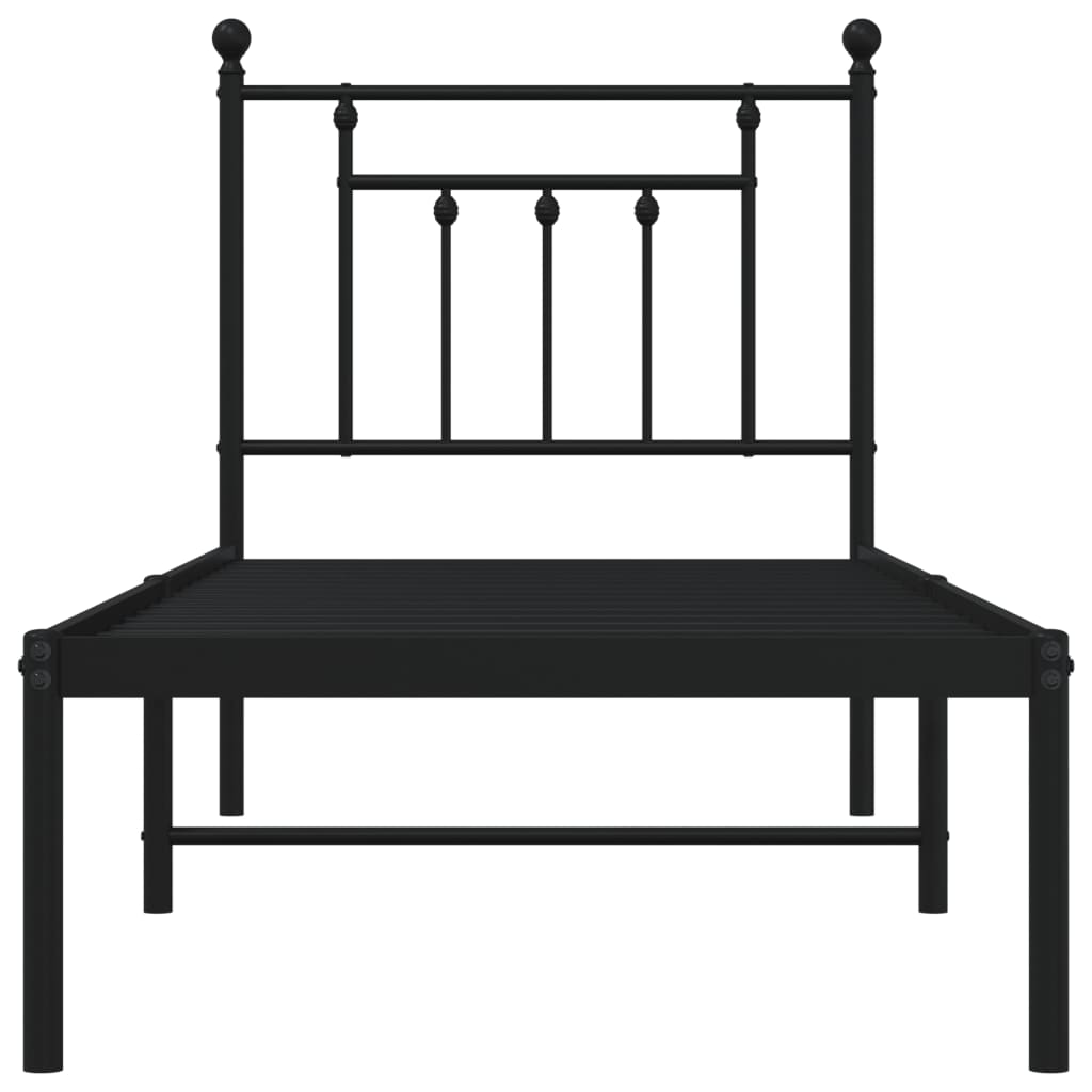 Bed Frame | Black | Powder-Coated Steel | Small Single | Bed Frame