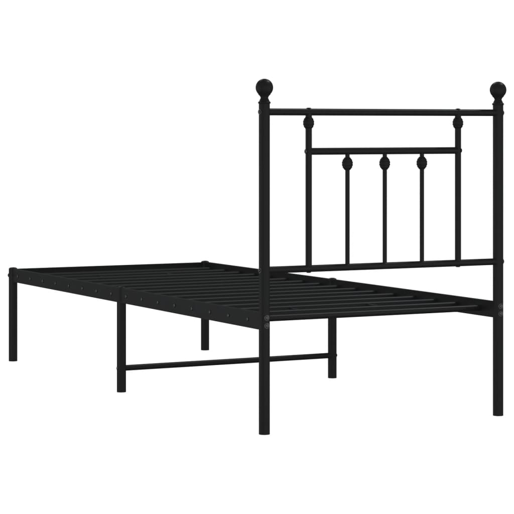 Bed Frame | Black | Powder-Coated Steel | Small Single | Bed Frame