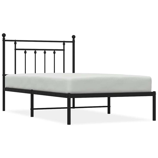 Bed Frame | Black | Powder-Coated Steel | Single | Bed Frame