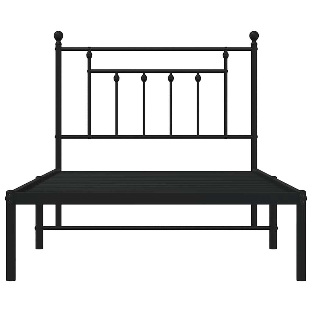Bed Frame | Black | Powder-Coated Steel | Single | Bed Frame