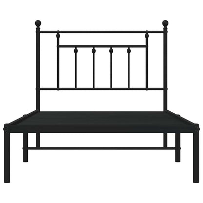 Bed Frame | Black | Powder-Coated Steel | Single | Bed Frame