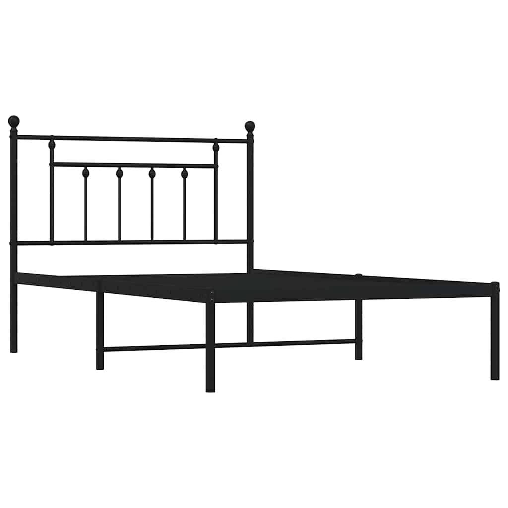 Bed Frame | Black | Steel | Single | Bed Frame | Rectangular | Industrial