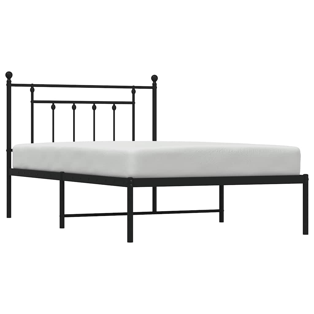 Bed Frame | Black | Steel | Single | Bed Frame | Rectangular | Industrial