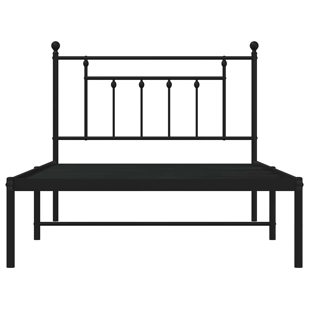 Bed Frame | Black | Steel | Single | Bed Frame | Rectangular | Industrial