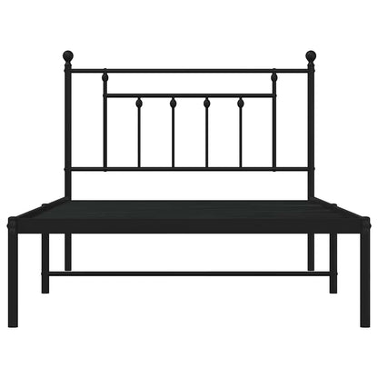 Bed Frame | Black | Steel | Single | Bed Frame | Rectangular | Industrial