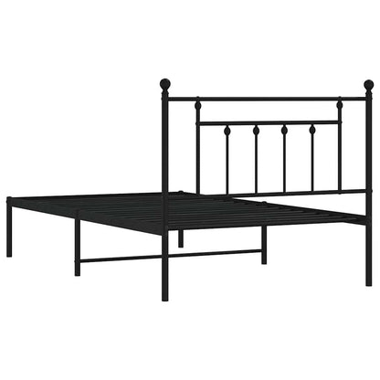 Bed Frame | Black | Steel | Single | Bed Frame | Rectangular | Industrial