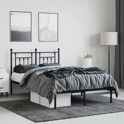 Bed Frame | Black | Powder-coated steel | Small Double | Metal Bed Frame
