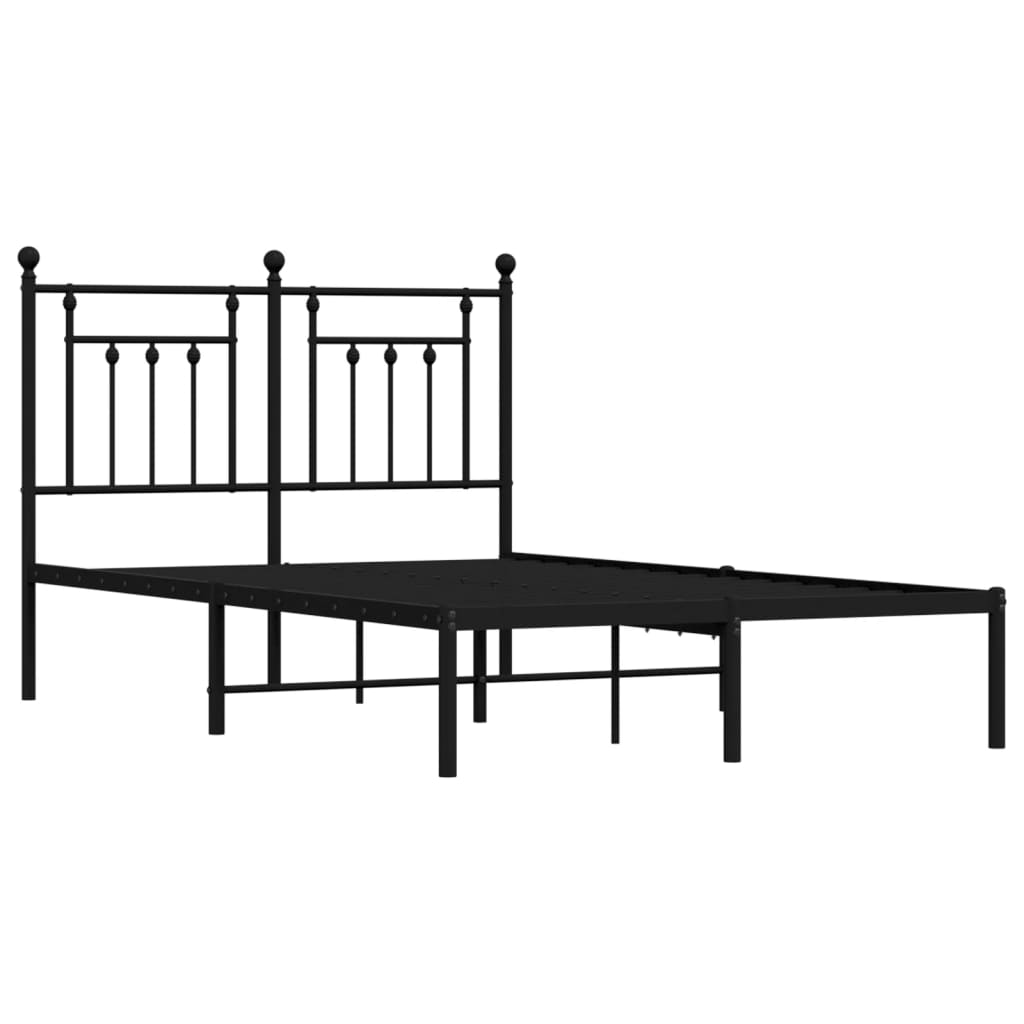 Bed Frame | Black | Powder-Coated Steel | Double | Bed Frame