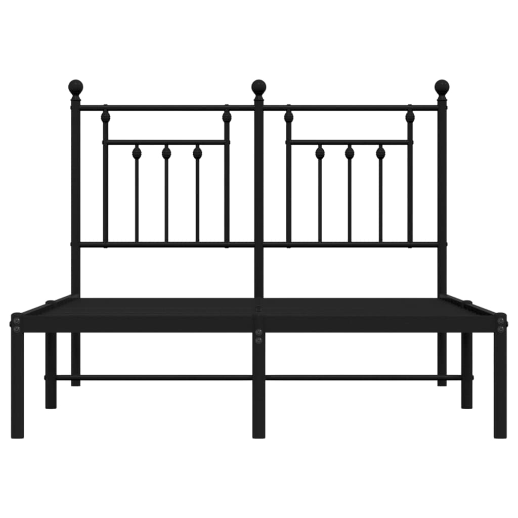 Bed Frame | Black | Powder-Coated Steel | Double | Bed Frame