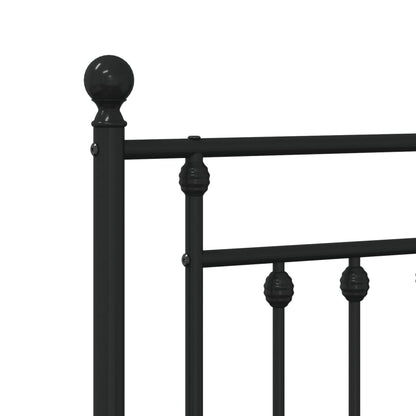 Bed Frame | Black | Powder-Coated Steel | Double | Bed Frame