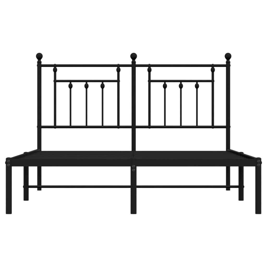 Bed Frame | Black | Steel | 140x190 cm | Bed Frame | Rectangular