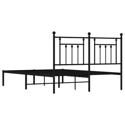 Bed Frame | Black | Steel | 140x190 cm | Bed Frame | Rectangular
