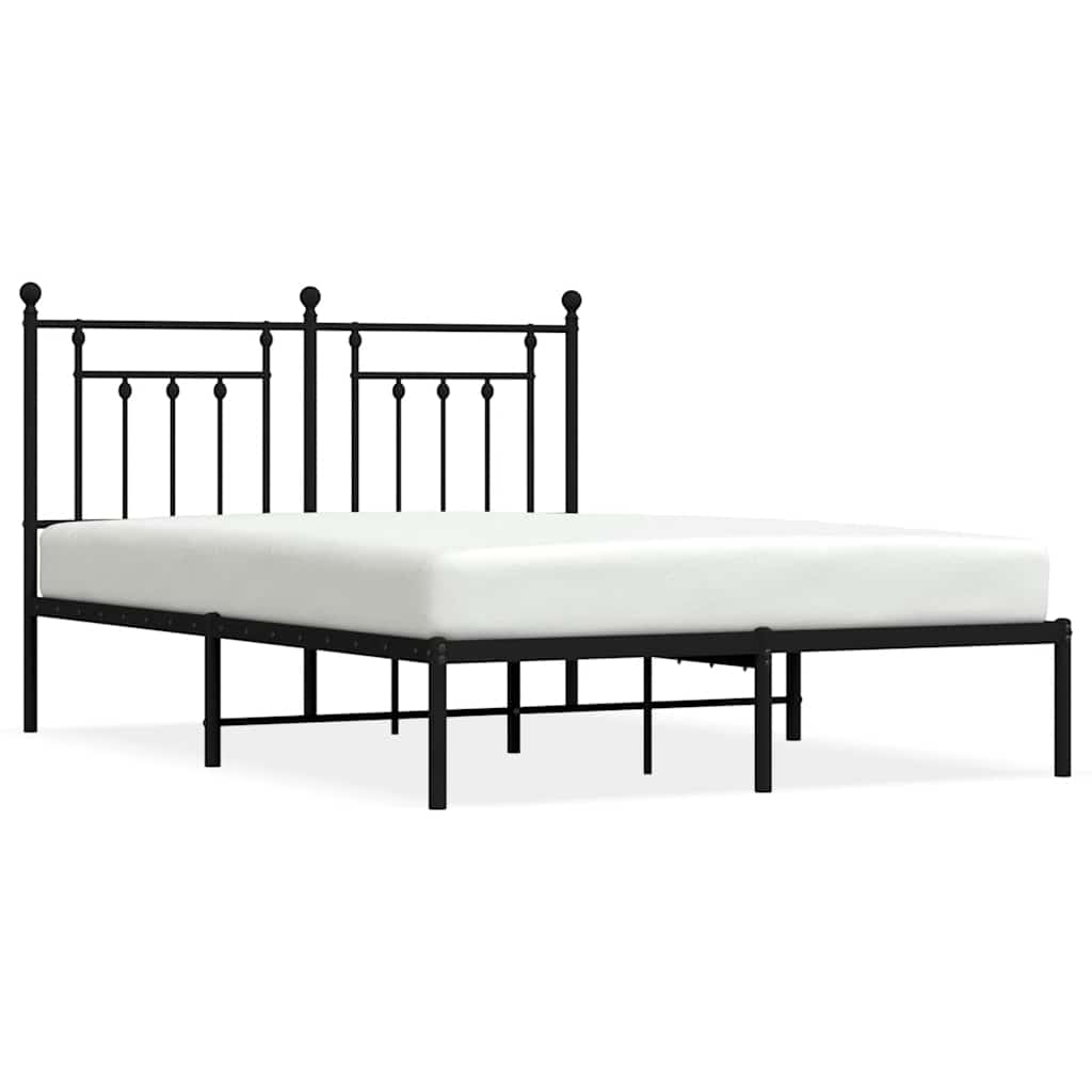 Bed Frame | Black | Steel | 140x200 cm | Bed Frame | Rectangular