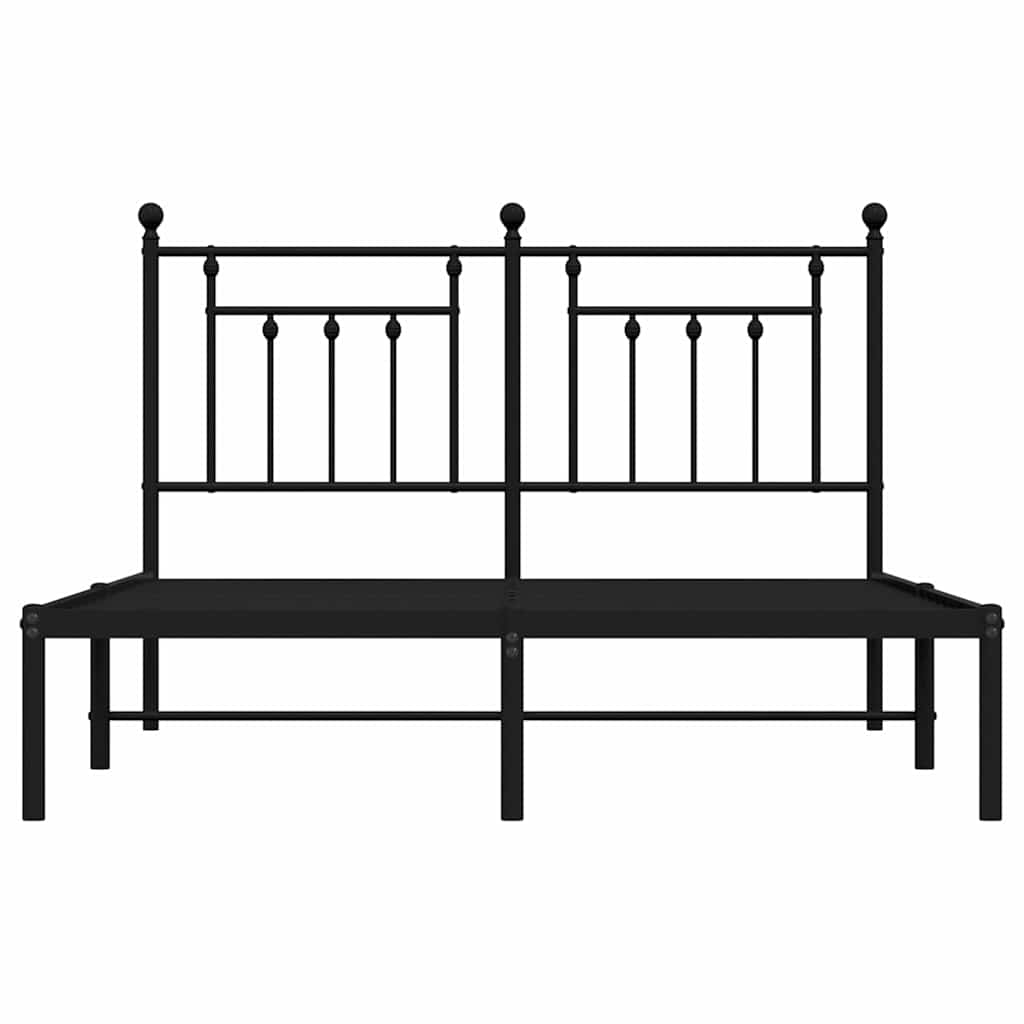 Bed Frame | Black | Steel | 140x200 cm | Bed Frame | Rectangular