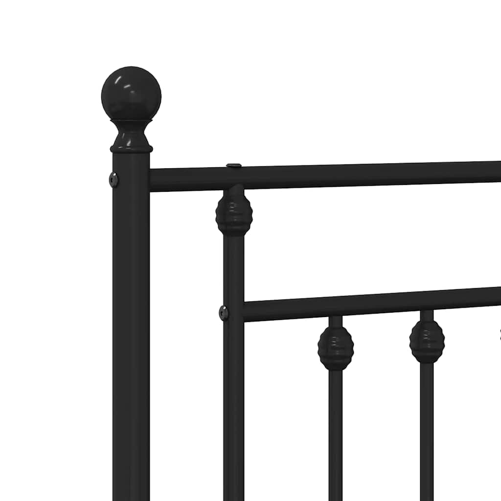 Bed Frame | Black | Steel | 140x200 cm | Bed Frame | Rectangular