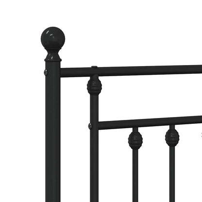 Bed Frame | Black | Powder-Coated Steel | Double | Bed Frame