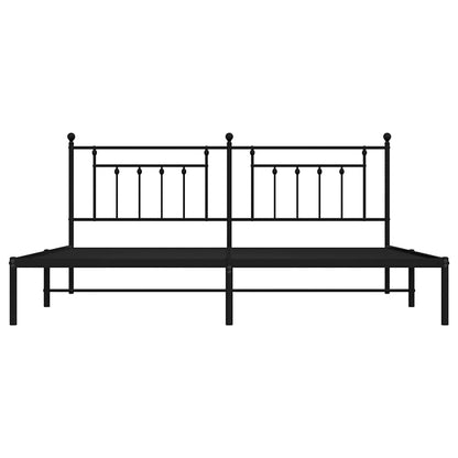 Bed Frame | Black | Powder-Coated Steel | Double | Bed Frame