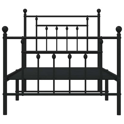 Bed Frame | Black | Powder-Coated Steel | Single | Metal Bed Frame
