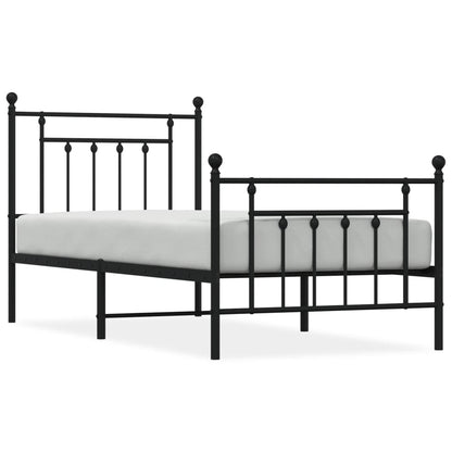 Bed Frame | Black | Powder-Coated Steel | Single | Bed Frame