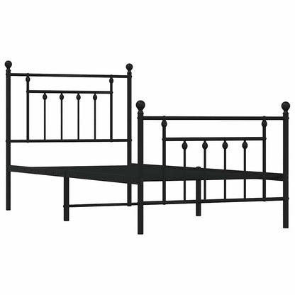 Bed Frame | Black | Powder-Coated Steel | Single | Bed Frame