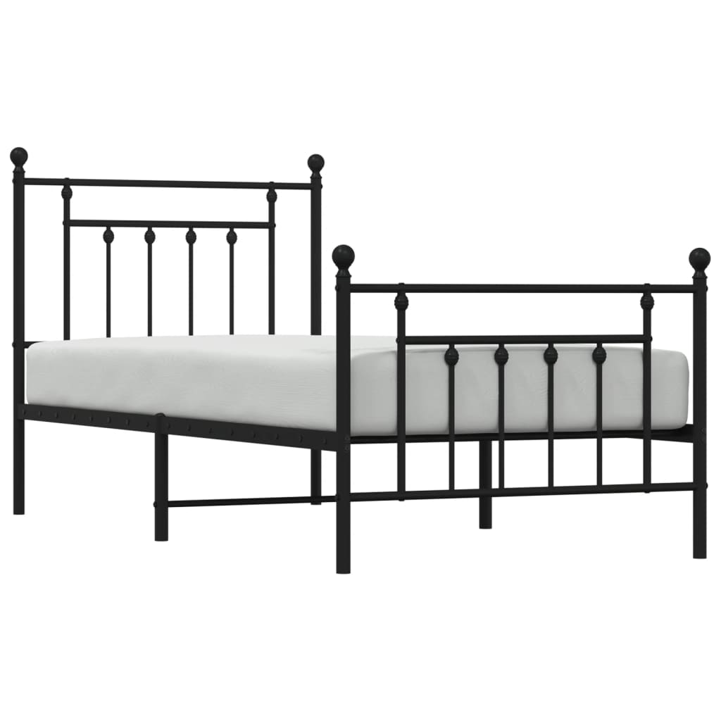 Bed Frame | Black | Powder-Coated Steel | Single | Bed Frame