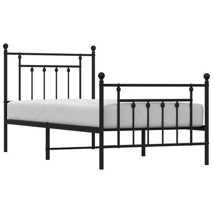 Bed Frame | Black | Powder-Coated Steel | Single | Bed Frame