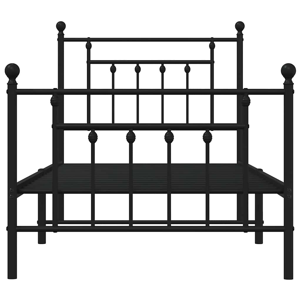 Bed Frame | Black | Powder-Coated Steel | Single | Bed Frame