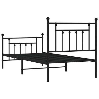 Bed Frame | Black | Powder-Coated Steel | Single | Bed Frame