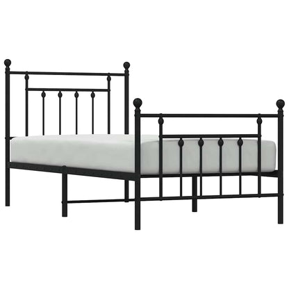 Bed Frame | Black | Steel | Single | Bed Frame | Rectangular | Industrial