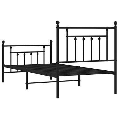 Bed Frame | Black | Steel | Single | Bed Frame | Rectangular | Industrial