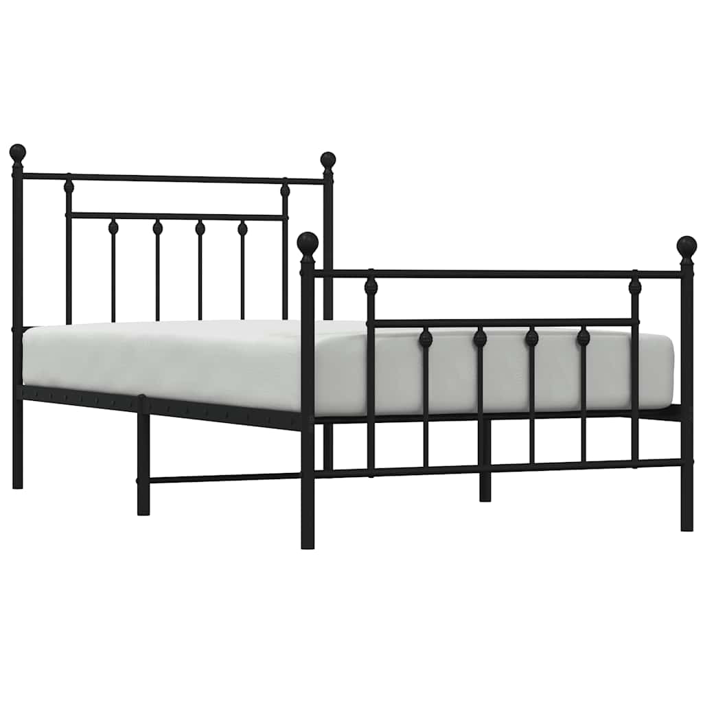 Bed Frame | Black | Powder-coated steel | Single | Industrial | Bed Frame