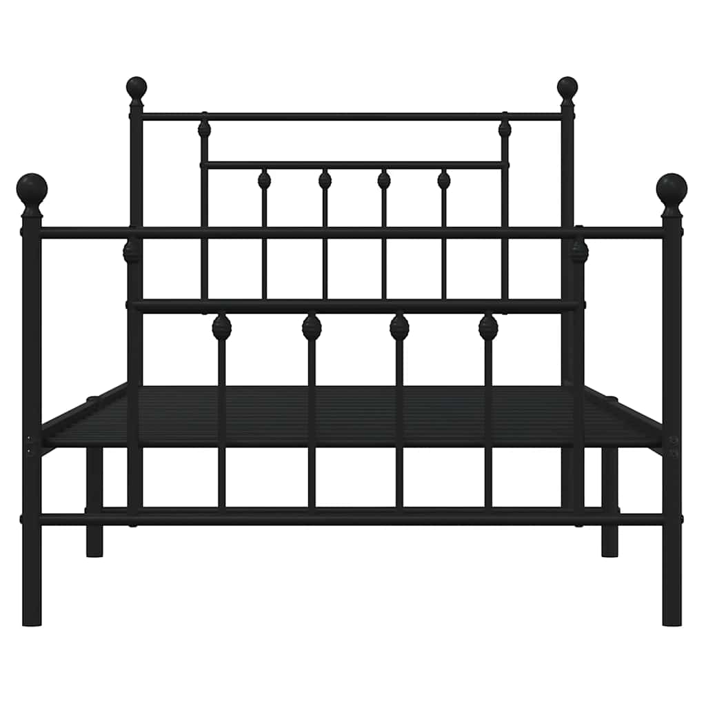 Bed Frame | Black | Powder-coated steel | Single | Industrial | Bed Frame
