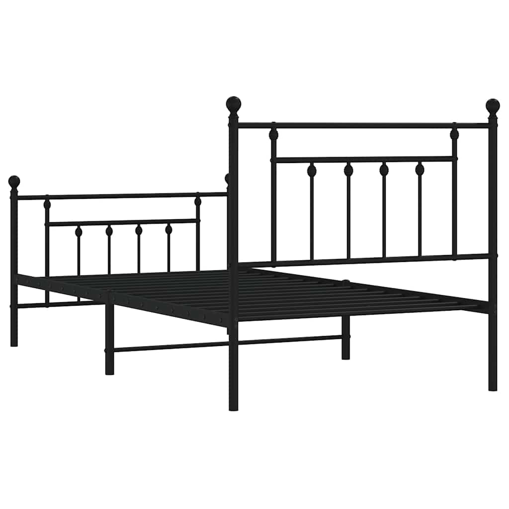 Bed Frame | Black | Powder-coated steel | Single | Industrial | Bed Frame
