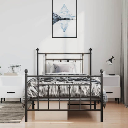 Bed Frame | Black | Steel | Single | Industrial | Bed Frame | Rectangular