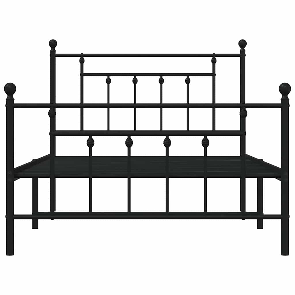 Bed Frame | Black | Steel | Single | Industrial | Bed Frame | Rectangular