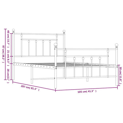 Bed Frame | Black | Steel | Single | Industrial | Bed Frame | Rectangular