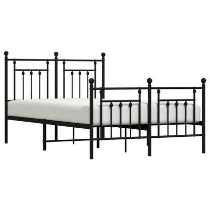 Bed Frame | Black | Powder-Coated Steel | Double | Durable | Bed Frame