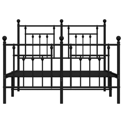 Bed Frame | Black | Powder-Coated Steel | Double | Durable | Bed Frame