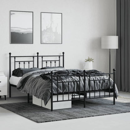 Bed Frame | Black | Powder-coated steel | Double bed size | Bed Frame