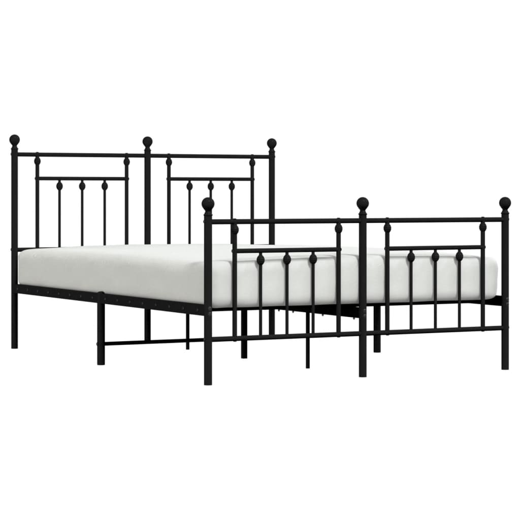 Bed Frame | Black | Powder-coated steel | Double bed size | Bed Frame